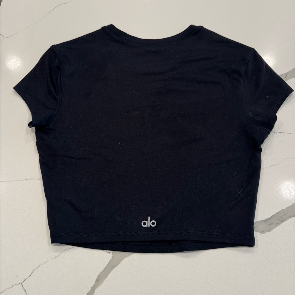 ALO Yoga Black Short Sleeve Tee